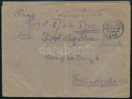 1918 Tábori posta levél "K.u.k. Luftfahrtruppen Fliegerkompagnie Nr. 44" + "FP / 440"