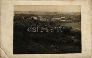 1911 Csábrágvarbók, Cabradsky Vrbovok; falurészlet, látkép / general view. photo (EB)