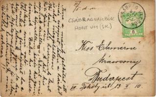 1911 Csábrágvarbók, Cabradsky Vrbovok; falurészlet, látkép / general view. photo (EB)