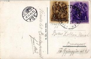 1938 Érsekújvár, Nové Zámky; utcaseprő. Br. Sch. / sweeper + "ÉRSEKÚJVÁR VISSZATÉRT 1938" ...