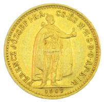 1907KB 10K Au "Ferenc József - Fiume címer" (3,40g/0,900) T:AU Hungary 1907KB 10 Korona Au "Franz Joseph - Fiume" (3,40g/0,900) C:AU Adamo #K8, Krause KM#485