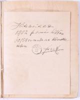 1879-1902 A Dömösi R. k. plébánia postakönyve. Kb 80 oldal