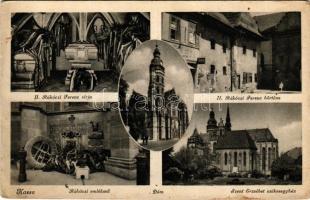 Kassa, Kosice; II. Rákóczi Ferenc sírja és börtöne, Rákóczi emlékmű, Szent Erzsébet székesegyház, Dóm / Francis II Rákóczi's tomb and prison, monument, cathedral (fl)