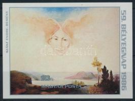 1986 Bélyegnap (59.) - Festmények (XXIII.) vágott blokk (4.000)