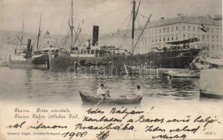 Fiume harbour with SS Baross