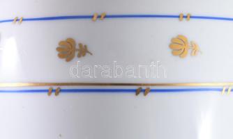 Herendi arany levélmintás váza. Jelzett, repedéssel, m: 25,5 cm