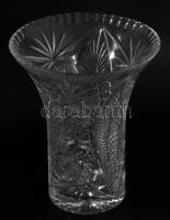 Ólomkristály váza, minimális kopással, m: 23,5 cm