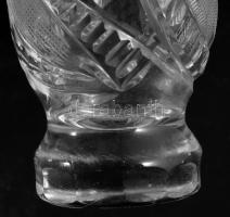 Kristály pálinkás pohár szett, 6 darab, minimális kopással, m: 6,5 cm