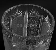 Ólomkristály váza, hibátlan, m: 25 cm