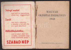 Magyar olimpiai zsebkönyv 1948. [Bp., 1948], Testkultúra, 287+[1] p. A borító Byssz Róbert munkája. ...