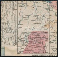1915 Térképből készített ajánlott nyomtatvány Budapestről Vajdahunyadra küldve 28f bérmentesítéssel