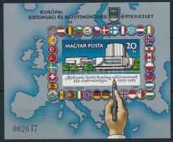 1985 Európai Bizottsági és Együttműködési Értekezlet (VIII.) - Helsinki vágott blokk (5.500)