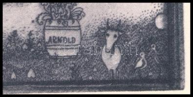 Gross Arnold (1929-2015): Cirkuszosok. Ofszet nyomat, papír, jelzett a nyomaton. Az 1973-ban megjele...