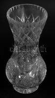 Cseh kristály váza, hibátlan 20 cm