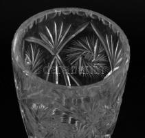 Cseh kristály váza, hibátlan 21 cm