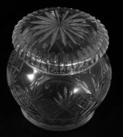 Kristály bonbonniere, hibátlan m: 12 cm, d: 12 cm