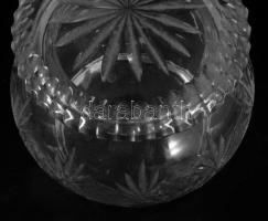 Kristály bonbonniere, hibátlan m: 12 cm, d: 12 cm