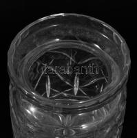 Kristály váza, apró csorbával d: 11 cm m: 13 cm