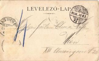 1899 Herkulesfürdő, Baile Herculane; Herkulesbad, Csernathal gegen den Wasserfall gesehen / Cserna v...