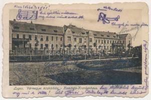 1918 Lugos, Lugoj; Komitats-Krankenhaus / Vármegyei közkórház. Nagel Sándor kiadása / hospital (ázott / wet damage)