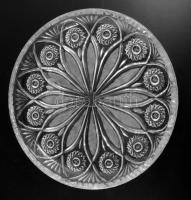 Kristály kínáló tál, hibátlan d: 30 cm