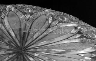 Kristály kínáló tál, hibátlan d: 30 cm