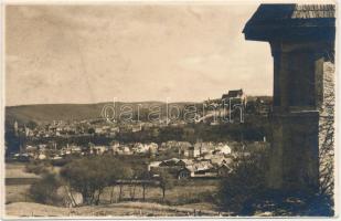 Segesvár, Schässburg, Sighisoara; látkép, hegyi templom / Biserica din Deal / general view with church on the hill. photo (vágott / cut)