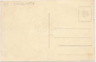 Segesvár, Schässburg, Sighisoara; látkép, hegyi templom / Biserica din Deal / general view with chur...