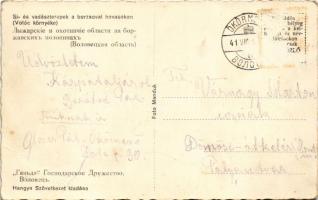 1941 Volóc, Volovec, Volovets; Sí- és vadászterepek a Borzsovai-havasokon, síelő szarvassal, téli sp...