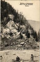 Kárpátok, Karpaten, Carpathian mountains; Burkut. Balázs Soma kiadása / fountain (EK)