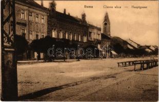 Árpatarló, Ruma; Glavna ulica / Hauptgasse / Fő utca, üzletek / main street, shops (EK)