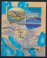 1985 Duna-hidak vágott blokk (4.000)