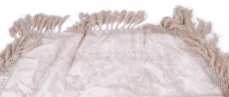 Kalocsai fehérhímzéses terítő. 1860-1900 között, cca 170x55 cm. Ritka!