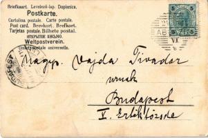 1903 Slightly erotic lady art postcard. litho (EK)