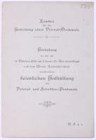 1908 Petzval József (1807-1891) cipszer származású magyar mérnök-matematikus, egyetemi tanár és feltaláló emlékművének felavatására szóló meghívó a bécsi temetőbe