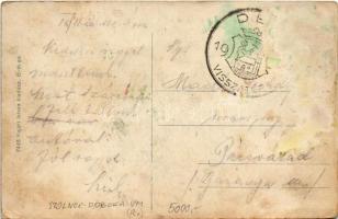 Bethlen, Beclean; Bethlen Pál gróf kastélyának park részlete. Kajári István kiadása / castle park (R...