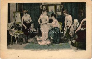 Lege d'Artistes, Le Déshabillé / erotic ladies art postcard (Rb)