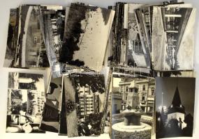 100 db MODERN magyar fekete-fehér város képeslap, Budapest nélkül / 100 modern Hungarian black and white town postcards, no Budapest