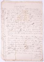 ca 1750 A Miskey és Palatzky családdal kapcsolatos 6 db okmány, levél