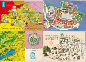42 db MODERN motívum képeslap: magyar térképek / 42 modern motive postcards: Hungarian maps