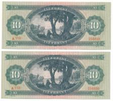 1962. 10Ft (2x) sorszámkövetők "A 110 258849 - A 110 258850" T:UNC-AU
Adamo F6