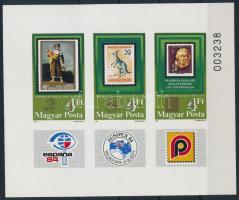 1984 Bélyegkiállítások (I.) vágott blokk (3.500)