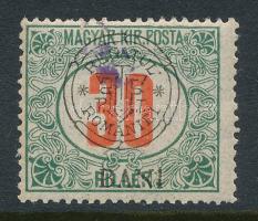 Kolozsvár 1919 Pirosszámú portó 30f Bodor vizsgálójellel (16.000)