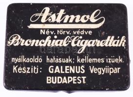 Astmol cigaretták fém doboz, kopással, 9x12,5 cm