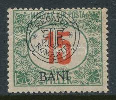 Kolozsvár 1919 Pirosszámú portó 15f Bodor vizsgálójellel