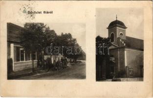 1918 Bia, Biatorbágy; Római katolikus templom, Községháza, Fő utca. Beck Ödön kiadása (r)