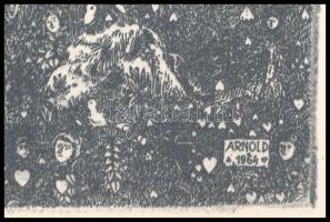 Gross Arnold (1929-2015): Az öröm ünnepe I. Ofszet nyomat, papír, jelzett a nyomaton. Az 1973-ban me...