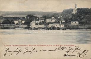 Säusenstein with the restaurant of J. Holtz, railway station and chapel (fl)