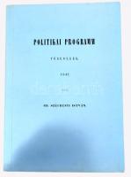 Széchenyi István: Politikai programm töredékek. Bp., 1990, FSZEK. Megjelent 1000 példányban. Hasonmás kiadás. Kiadói papírkötés.