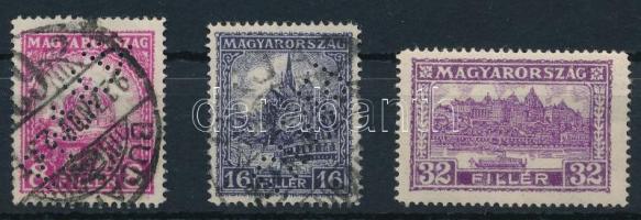 1926 Pengő-fillér 3 db a posta kárára elkövetett hamisítvány, ebből két bélyeg ténylegesen futott